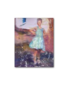 The boy in the blue dress - 2025, 30 x 24 cm, Ölfarbe auf Holz